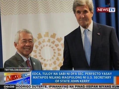 NTG: EDCA, tuloy na sabi ni DFA Sec. Yasay matapos nilang magpulong ni US Sec. of State John Kerry
