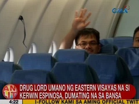 UB: Drug lord umano ng Eastern Visayas na si Kerwin Espinosa, dumating na sa bansa