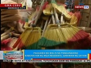 Paggawa ng walis na pangunahing kabuhayan ng mga residente, ginawan ng sayaw