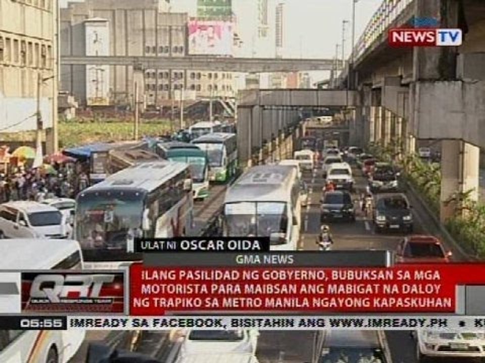Ilang pasilidad ng gobyerno, bubuksan sa mga motorista para maibsan ang mabigat na daloy ng trapiko