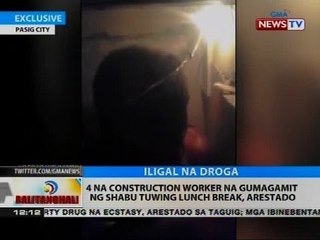 BT: 4 na construction worker na gumagamit ng shabu tuwing lunch break, arestado