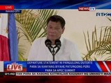 Departure statement ni Pangulong Duterte para sa kanyang biyahe patungong Peru para sa APEC Summit