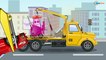 The Big Red Truck in Action with Excavator - Car Planet - Cars & Trucks for Kids
