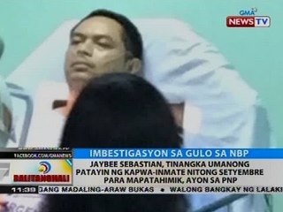 Jaybee Sebastian, tinangka umanong patayin ng kapwa-inmate para mapatahimik, ayon sa PNP
