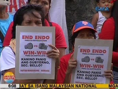 UB: Labor groups, nakilos-protesta bilang pagtutol sa contractualization