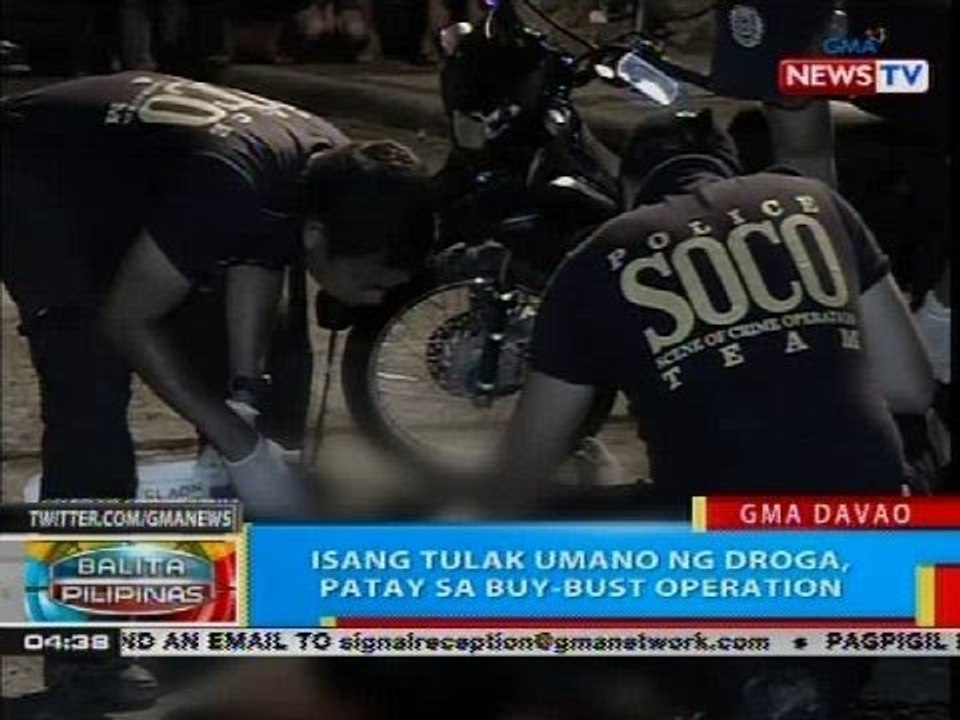 BP: Isang tulak umano ng droga, patay sa buy-bust operation