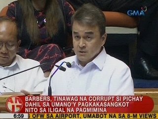 Barbers, tinawag na corrupt si Pichay dahil sa umano'y pagkakasangkot nito sa iligal na pagmimina