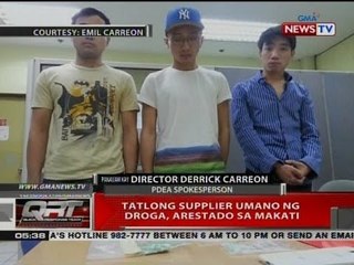 Download Video: QRT: Tatlong supplier umano ng droga, arestado sa Makati