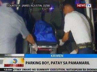 BT: Parking boy, patay sa pamamaril sa Pasay City
