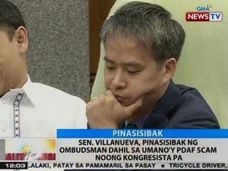 BT: Sen. Villanueva, pinasisibak dahil sa umano'y PDAF scam noong kongresista pa