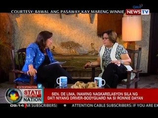 Sen. De Lima, inaming nagkarelasyon sila ng dati niyang driver-bodyguard na si Dayan