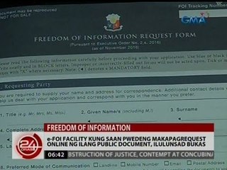 e-FOI facility kung saan pwedeng makapag-request online ng ilang public document, ilulunsad