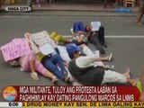 UB: Mga militante, tuloy ang protesta vs. paghihimlay kay ex-Pres. Marcos sa LNMB