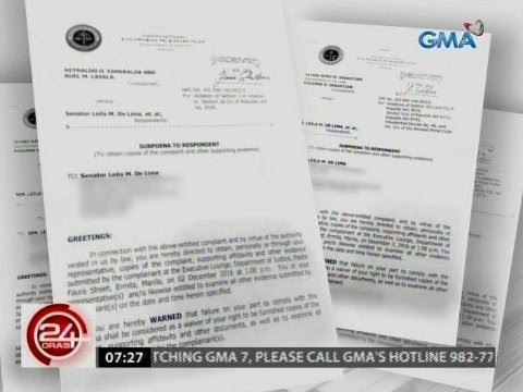 Sen. De Lima, pina-subpoena na ng DOJ para sa imbestigasyon sa reklamo kaugnay sa Bilibid drug trade