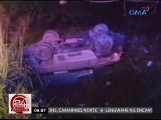 24 Oras: 1 patay, 2 sugatan matapos mahulog ang armored car sa kanal