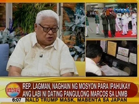 UB: Rep. Lagman, naghain ng mosyon para ipahukay ang labi ni ex-Pres. Marcos sa LNMB