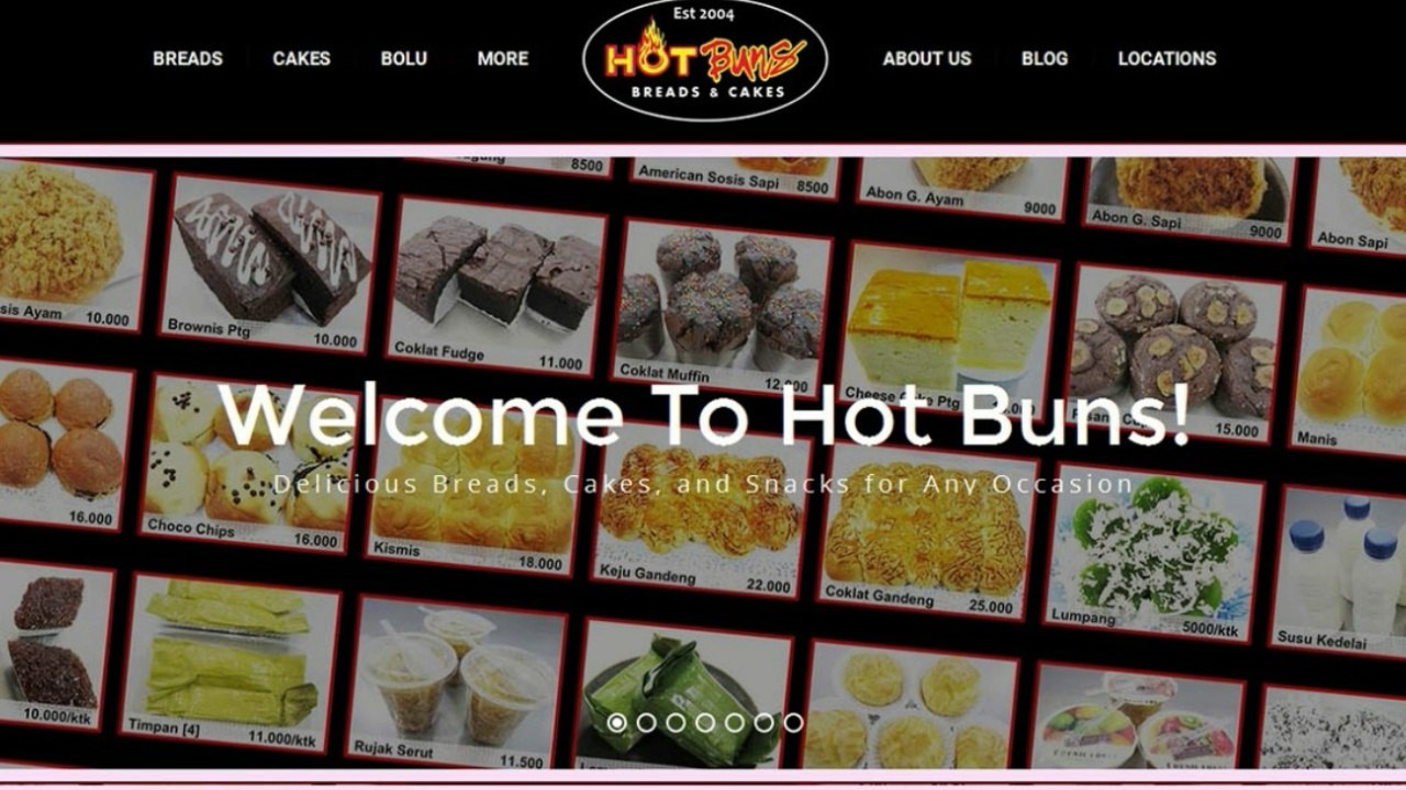 Hot Buns Bakery Website Intro