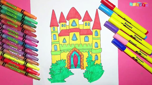 Castles coloring pages fun art learning activities kids Learn colors with beautiful castles
