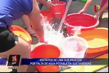 Varias zonas de Lima Sur sufren por falta de agua potable