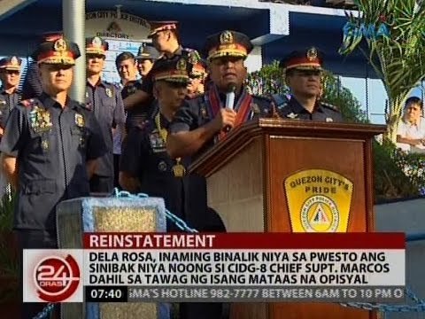 Dela Rosa, inaming binalik niya sa pwesto ang sinibak niya noong si CIDG-8 Chief Supt. Marcos