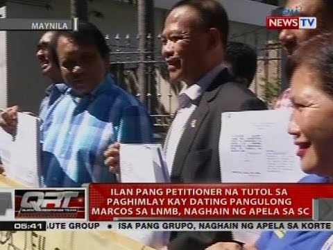 Ilan pang petitioner na tutol sa paghimlay kay dating Pang. Marcos sa LNMB, naghain ng apela sa SC