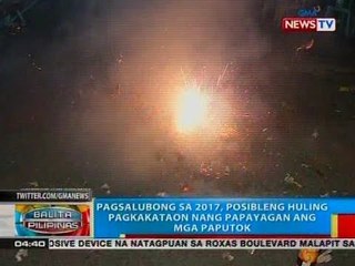 BP: Pagsalubong sa 2017, posibleng huling pagkakataon nang papayagan ang mga paputok