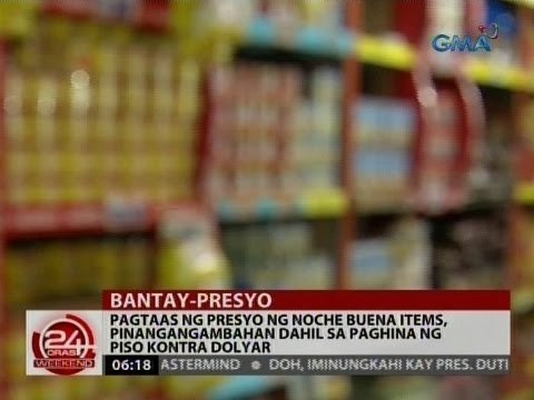 Pagtaas ng presyo ng noche buena items, pinangangambahan dahil sa paghina ng piso kontra dolyar