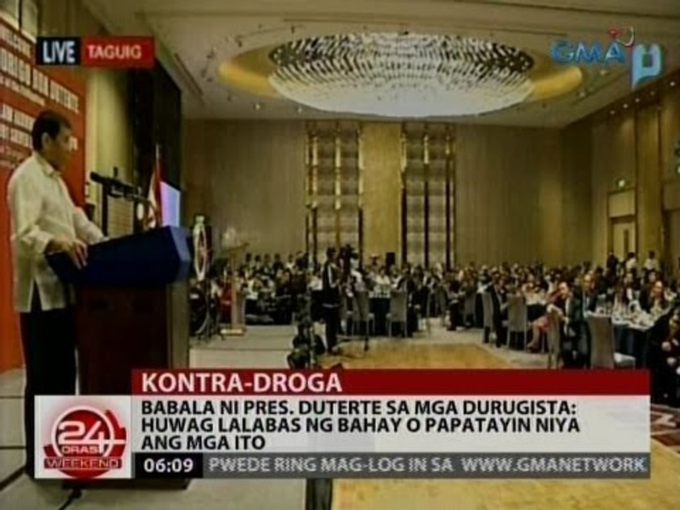 Babala ni Pres. Duterte sa mga durugista: Huwag lalabas ng bahay o papatayin niya ang mga ito