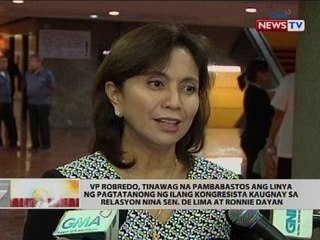 VP Robredo, tinawag na pambabastos ang linya ng pagtatanong ng ilang kongresista