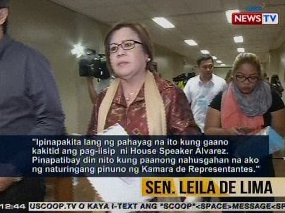BT: Sen. Leila De Lima, tinawag na 'serial liar' ni House Speaker Pantaleon Alvarez