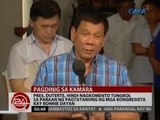 Pres. Duterte, nanindigang sumunod lang siya sa batas noong pumayag siyang ilibing sa LNMB si Marcos