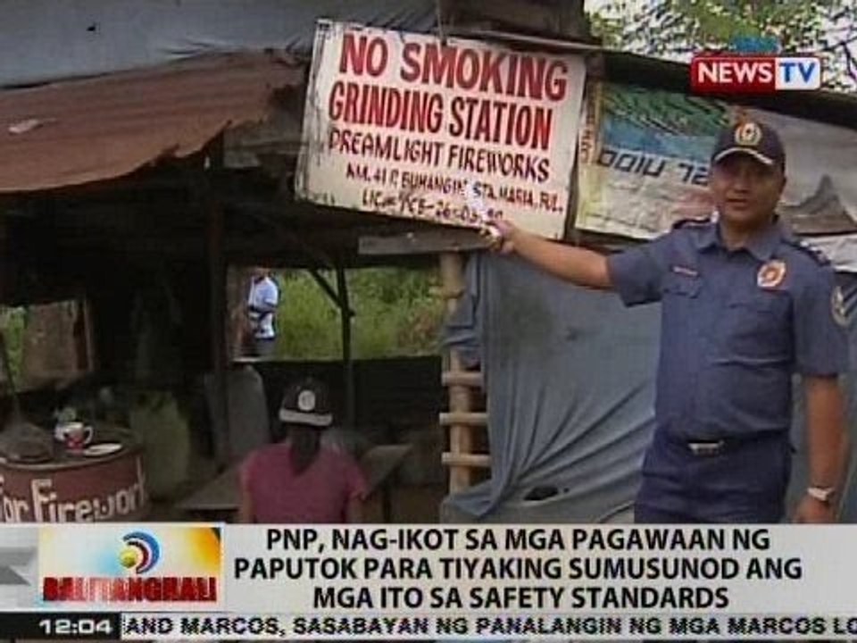 PNP, nag-iikot sa mga pagawaan ng paputok para tiyaking sumusunod ang mga ito sa safety standards