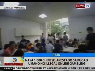 BT: Nasa 1,000 Chinese, arestado sa pugad umano ng illegal online gambling sa Angeles, Pampanga