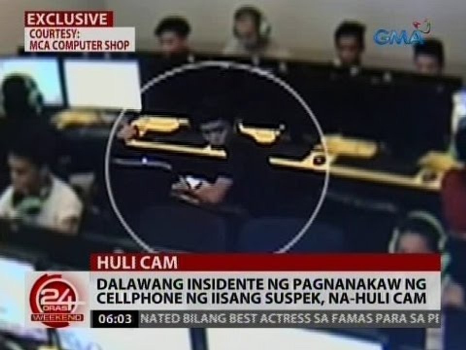 Dalawang insidente ng pagnanakaw ng cellphone ng iisang suspeek, na-huli cam