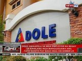 DOLE, umaapela sa mga employer na ibigay ang 13 month pay bago mag-December 24