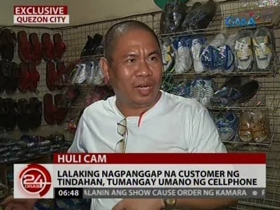 Exclusive: Lalaking nagpanggap na customer ng tindahan, tumangay umano ng cellphone