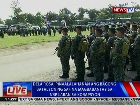 NTVL: Dela Rosa, pinaalalahanan ang bagong batalyon ng SAF na magbantay sa NBP vs. korapsyon