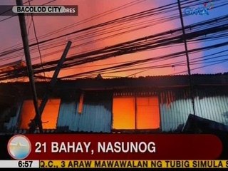 UB: 21 bahay sa Bacolod City, nasunog