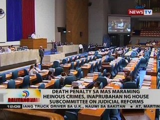 Descargar video: Death penalty sa mas maraming heinous crimes, inaprubahan ng House Subcommittee on Judicial Reforms