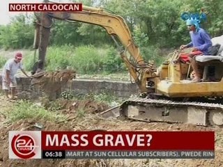 24 Oras: Kalansay ng apat na tao na ipinatumba umano ng mga operator, nahukay