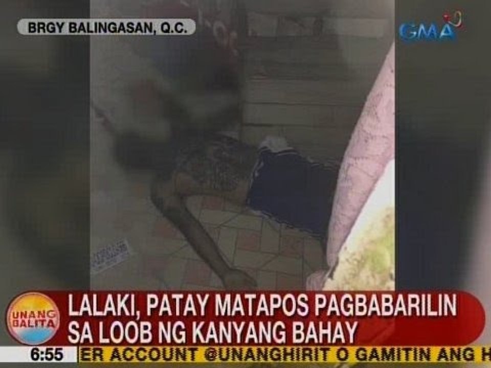 UB: Lalaki, patay matapos pagbabarilin sa loob ng kanyang bahay sa QC