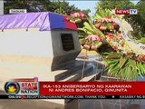 SONA: Ika-153 anibersaryo ng kaarawan ni Andres Bonifacio, ginunita