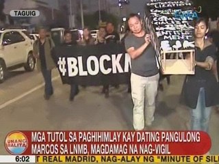 Download Video: UB: Mga tutol sa paghihimlay kay ex-Pres. Marcos sa LNMB, magdamag nag-vigil