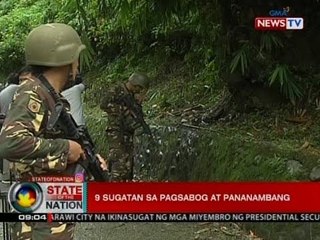 SONA: 9 sugatan sa pagsabog at pananambang