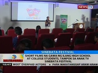 Short films na gawa ng ilang high school at college students, tampok sa Anak TV Sinebata Festival