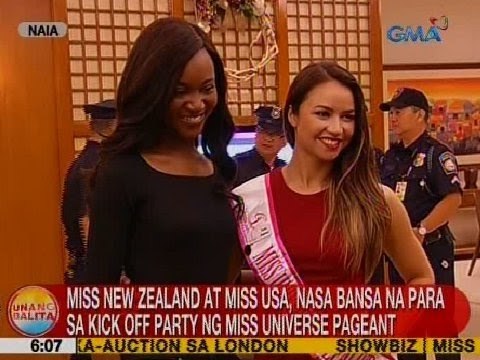 UB: Miss New Zealand at Miss USA, nasa bansa na para sa kick off party ng Miss Universe Pageant