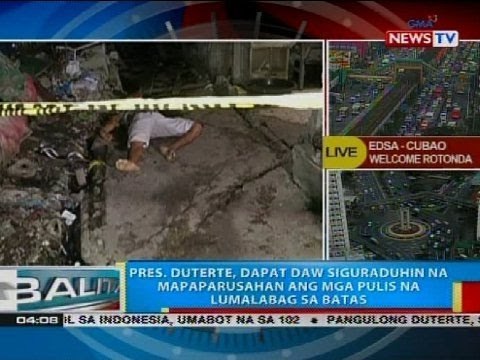 Pres. Duterte, dapat daw siguraduhin na mapaparusahan ang mga pulis na lumalabas sa batas