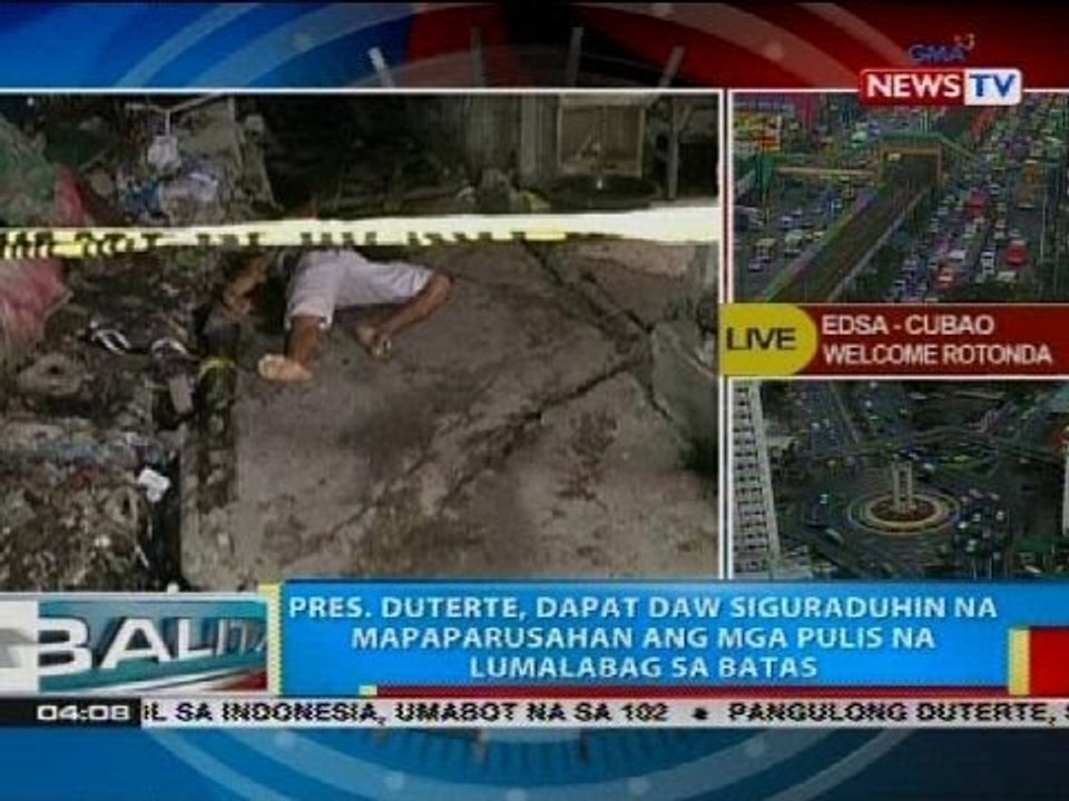 Pres. Duterte, dapat daw siguraduhin na mapaparusahan ang mga pulis na lumalabas sa batas