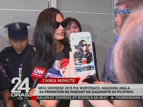 Miss Universe 2015 Pia Wurtzbach, magiging abala sa promotion ng pageant na gaganapin sa Pilipinas