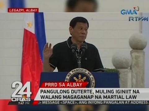 24 Oras: Pangulong Duterte, muling iginiit na walang magaganap na Martial Law